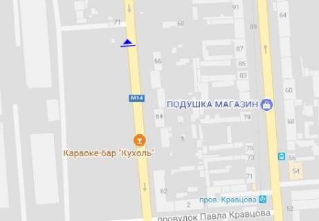 Billboard A in Odessa, 3x6  Atamana Golovatogo st., 71 scheme
