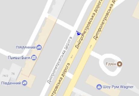 Billboard B in Odessa, 3x6  Semena Palia doroga (Dnipropetrovs'ka doroga), 74 scheme