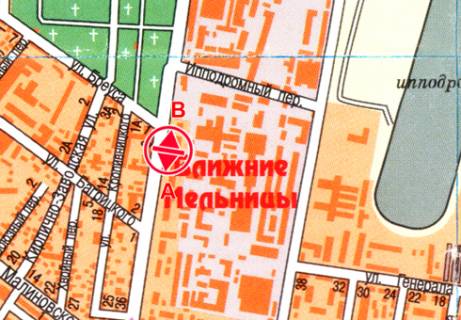Billboard A in Odessa, 3x6  Lustdorfs'ka doroga, 11/2 - Breusa st. scheme