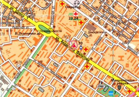 Billboard A in Odessa, 3x6  Akademika Filatova st., 76 scheme