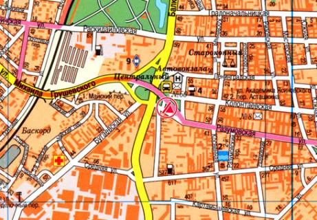 Billboard B in Odessa, 3x6  Rozumovs'ka st., 61 scheme