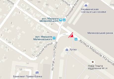 Billboard B in Odessa, 3x6  Malinovs'kogo st., 71/1 - Rabina Ichaka st. scheme