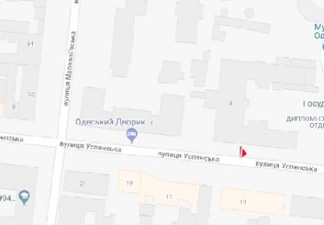 Citylight A in Odessa, 1.2x1.8  Uspens'ka st., 4 scheme