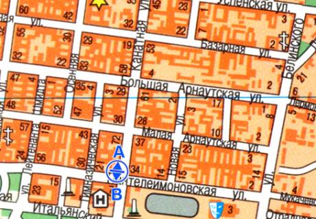 Citylight A in Odessa, 1.2x1.8  Kanatna st. - Pantelejmonivs'ka st. scheme