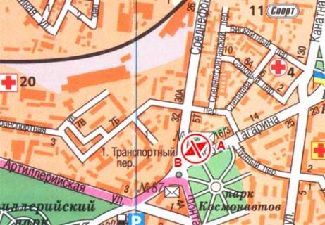 Citylight B in Odessa Gagarina av., 16/1 B scheme