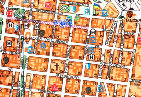 Citylight A in Odessa, 1.8x1.2  Lanzeronovskaa st., 16 scheme