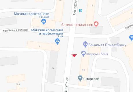 Citylight A in Odessa, 1.8x1.2  Segedskaa st. No13 A scheme