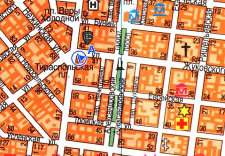 Scrolller, Scroll A in Odessa, 2.32x3.14  Zukovskogo st., 45 - Tiraspol'skaa pl. - 13377 scheme