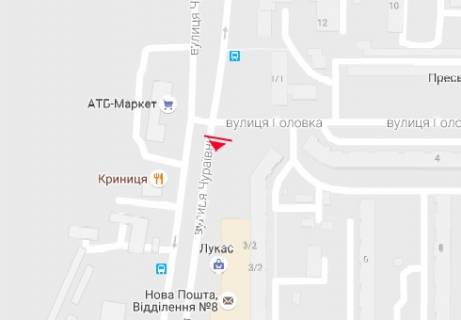 Billboard A in Poltava, 3x6  Ivana Mazepi st. - 23 Veresna st. scheme