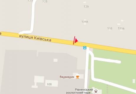 Billboard A in Rivne, 3x6  Kiivs'ka st., 110 scheme