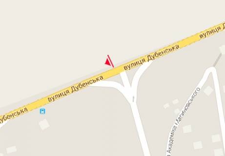 Billboard B in Rivne, 3x6  Dubens'ka st. - Gaseka Aroslava st. scheme