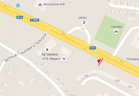 Billboard A in Sumi, 3x6  Harkivs'ka st., 58 scheme