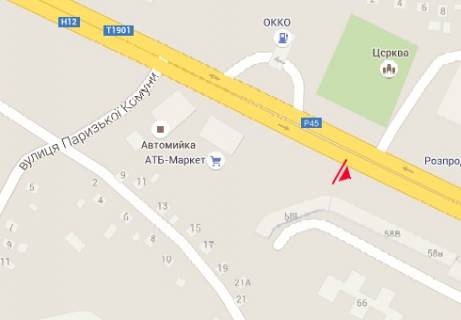 Billboard B in Sumi, 3x6  Harkivs'ka st., 58 scheme