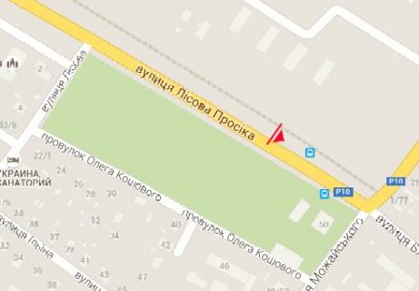 Billboard A in Cherkasy, 3x6  Lisova Prosika st. - Mozajs'kogo st. scheme