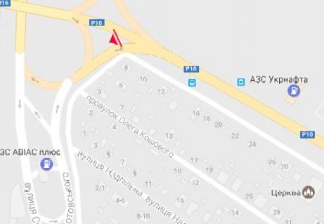 Billboard A in Cherkasy Lisovaa prosika st. - Zolotonoss'ke sose scheme