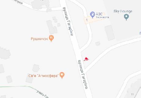 Billboard B in Cherkasy, 3x6  Gagarina st., 33 scheme