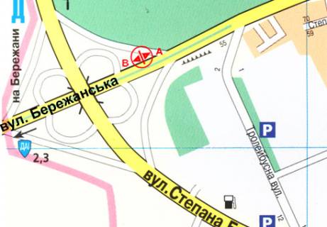 Billboard B in Ternopil, 3x6  Berezans'ka st. - Budnogo st., 4-j scheme