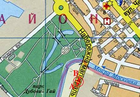 Billboard A in Zaporizhzhya, 3x6  Naberezna magistral', r. Moskovka scheme