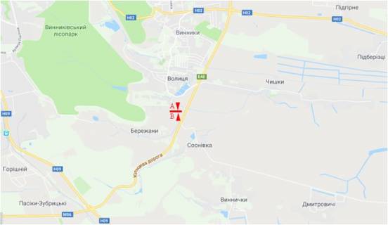Billboard A in Lviv route, 6x3  Trasa M-06 Kiiv-Cop, s. Sosnivka, pravij scheme