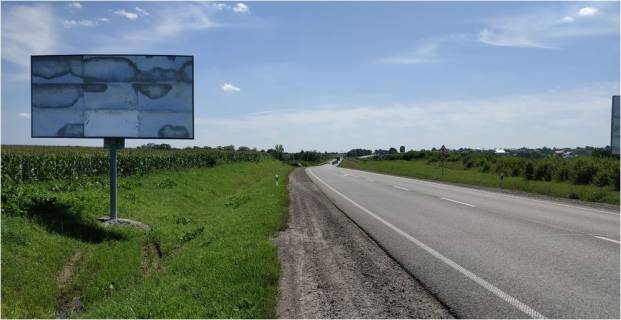 Billboard B in Lviv route, 6x3  M-06 Kiiv-Cop, miz z/d mostom i Kam'anopolem, livij Photo 1