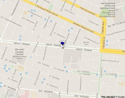 Billboard A in Mykolaiv, 3*6  av. Central'nij - st. M. Mors'ka scheme