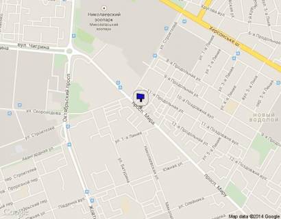 Billboard B in Mykolaiv, 3*6  av. Miru, 4 - st. Budivel'nikiv scheme