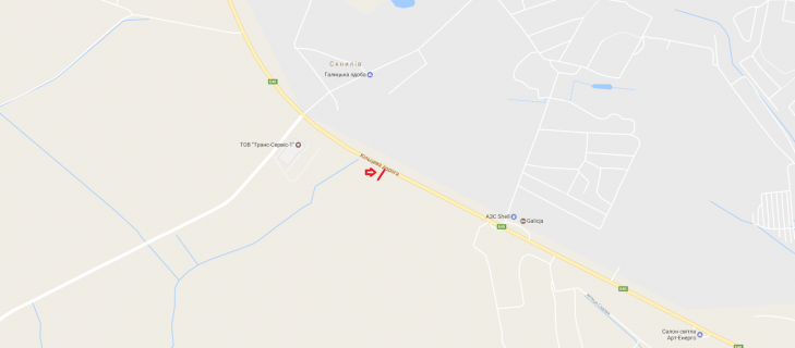 Billboard A in Lviv route, 3x6  M-10 Zahidnij obhid m. L'vova scheme