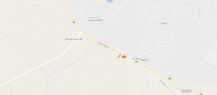 Billboard B in Lviv route, 3x6  M-10 Zahidnij obhid m. L'vova scheme