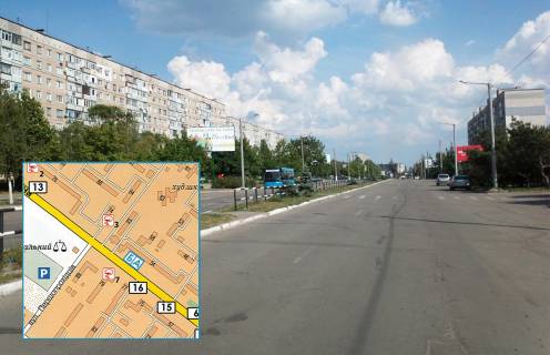 Billboard B in Horishni Plavni (Komsomolsk), 3x6  prosp. Geroiv Dnipra, 54 (navproti magazinu <<ATB>>) central'na vulica Photo 1