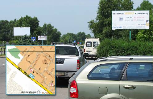 Billboard A in Horishni Plavni (Komsomolsk) prosp. Geroiv Dnipra, 78, central'na st., (napvroti rinku, rajon "Piski") Photo 1