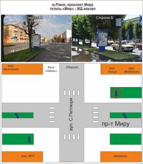 Citylight B in Rivne, 1,2х1,8  perehresta st., pr-t Miru, st. S. Petluri bila svitlofora Photo 1