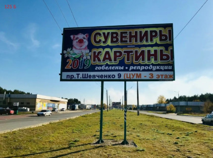 Billboard B in Kam'yanske (Dniprodzerzhinsk) л/б міст (р-н АЗС «Рубікс», в сторону правого берега на розділовій смузі) мост Дніпровський р Photo 1