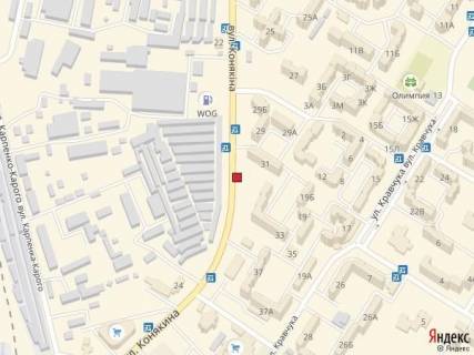 Billboard A in Lutsk st. Konakina, 31 (rajon avtostancii No1, pered Restoranom Kruaz, pered supermarketom ATB) scheme