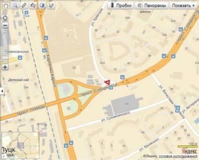 Video Billboard A in Lutsk kil'ce Sobornosti - Kravcuka (navproti TAM-TAMu, rajon Formula Varsavs'kogo rinku) - 323644 scheme