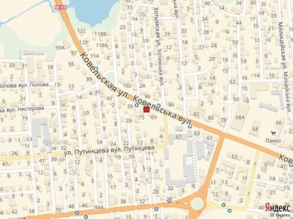 Billboard A in Lutsk st. Kovel's'ka, 71 (vizd v misto zi storoni Kovela, rajon spirtzavodu) scheme