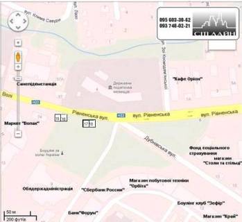 Citylight A in Lutsk CENTR - Kiivs'kij m-n (oblderzadmin-cia, supermarket "VOPAK",  Koledz tehnologij biznesu ta prava) scheme