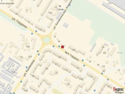 Billboard B in Lutsk st. Gordiuk, 29 (rajon 40 kvartalu, poruc kil'ce vulic' Gordiuk-Konakina, povorot na Adrenalin siti) scheme