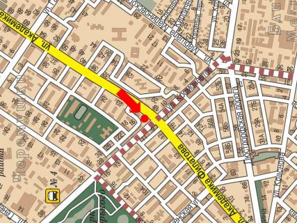 Citylight A in Odessa, 1.8x1.2  Filatova st., 21/1 / Kosmonavtov st., na svitlofori, v bik Tolbuhina pl. scheme