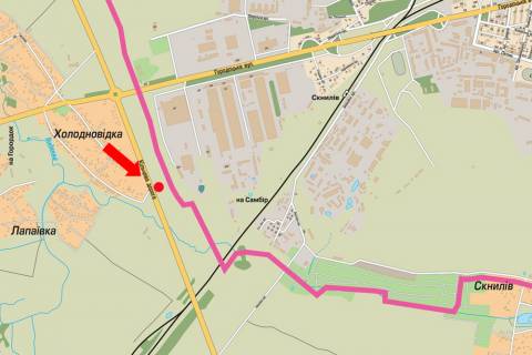 Billboard B in , 3x6  Kil'ceva doroga, v bik s. Skniliv scheme