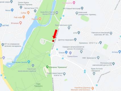 Billboard A in Kyiv, 3x6  Zmacenka st., 9, v storonu Brovars'kogo av. scheme