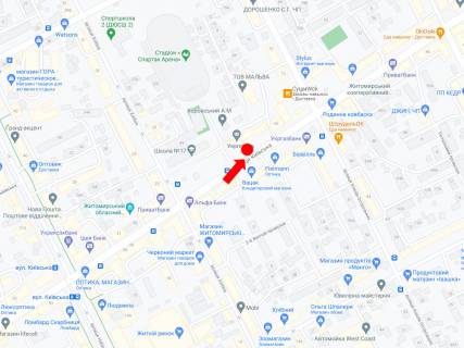 Scrolller, Scroll B in Zhytomyr, 2.3x3.14  Kiivs'ka st., 55,  bila stadionu "Spartak", z centru - 470768 scheme