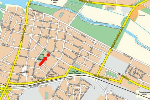 Citylight  in Khmelnitsky, 1.8x1.2  Volodimirs'ka st. / Proskurivs'ka st., 44, navproti gotelu "Zovtevij" scheme