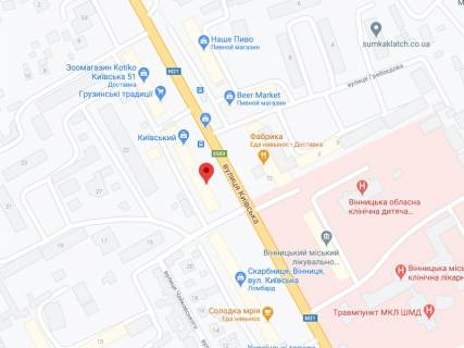 Video Billboard A in Vinnytsia Kiivs'ka st., 49, apteka "Koneks", prajs za rolik 10 sek 1 vihid/5 hvilin, na dvostoronn'omu ekrani, vid 144 vihodiv na den'. Rozrahunok dla insih parametriv translacii utocnujte u menedzera. - 301289 scheme