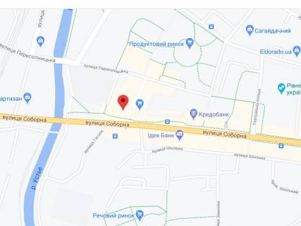 Billboard A in Rivne Bazarna st., 9, apteka "Med Servis", NoL048, prajs za rolik 10 sek 1 vihid/5 hvilin, z 8:00-22:00. Rozrahunok dla insih parametriv translacii utocnujte u menedzera. scheme