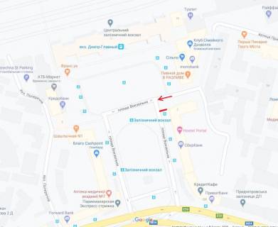 Backlight B in Dnipro (Dnipropetrovsk), 3.14х2.32  pl. Vokzal'na, 2 scheme