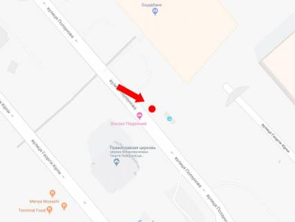 Scrolller, Scroll  in Kyiv, 2.3x3.14  Kirpi st., 3, bila vhodu v Pivdennij zaliznicnij vokzal, v storonu st. Lipkivs'kogo (kolis. st. Uric'kogo) - 445212 scheme