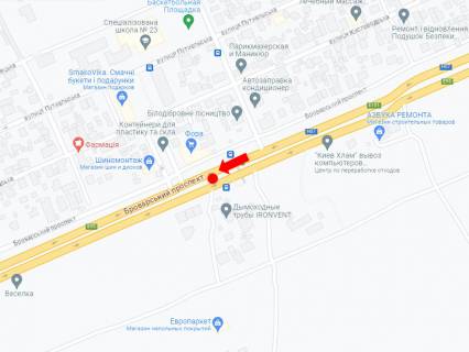 Billboard A in Kyiv, 6x3  Brovars'kij av., navproti bud.51, r/s, napramok v Kiiv scheme