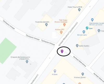 Scrolller, Scroll B in Dnipro (Dnipropetrovsk), 3.14х2.32  st. Sevcenko - st. M. Grusevs'kogo (K. Libknehta) - 289749 scheme