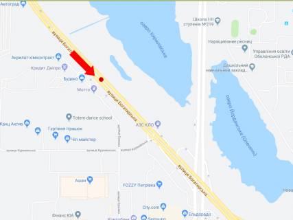 Prismatron, Prism A in Kyiv, 3x6  Bogatirs'ka st., 3d, rozdil'nik, v bik av. Banderi, supermarketiv "Fozzi", "Asan" - 184901 scheme