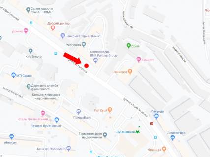 Citylight B in Kyiv, 1.8x1.2  Illenko st. (kolis. Mel'nikova st.), 6, v storonu st.m. "Luk'anivs'ka" scheme